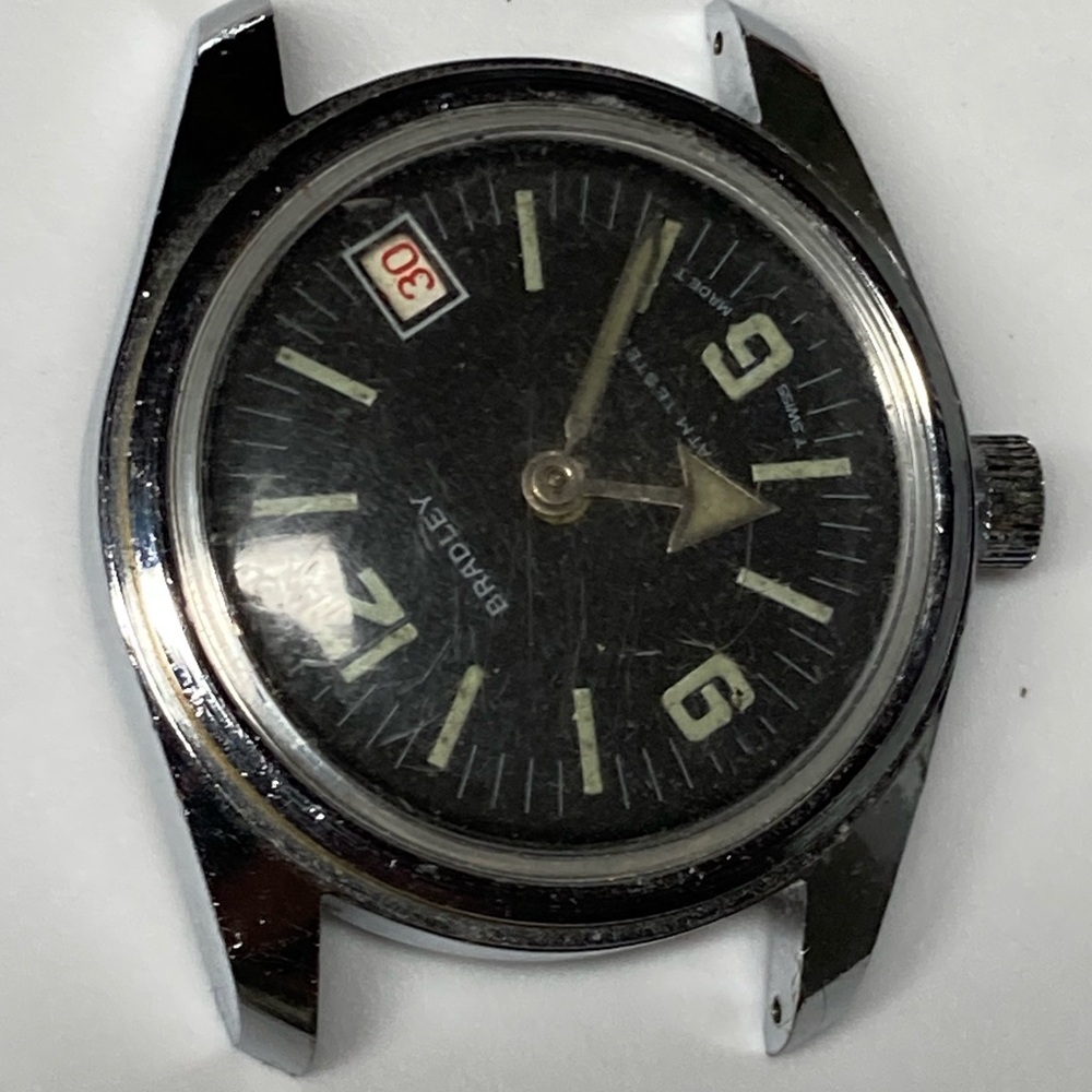 Vintage Bradley dive watch parts restore, untested